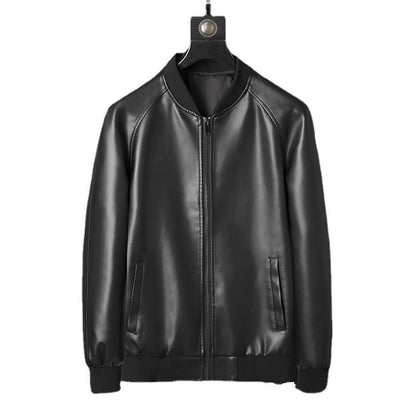 Men's Slim Fit Trendy Washed Leather Jacket