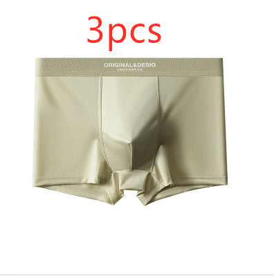 Men's Satin Light Luxury Ice Silk Underwear Summer Breathable Boxers Shorts New Boxers