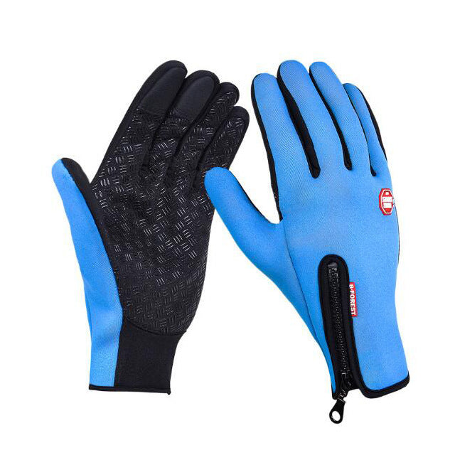 Winter Touch Screen Riding Motorcycle Sliding Gloves, Waterproof Sports Gloves with Wool Filling