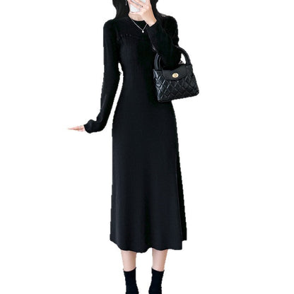 Gentle Waist-controlled Slimming Long Sleeve Knitted Dress