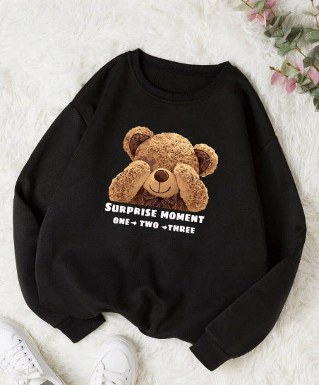 European And American Top Long Sleeve Printed Sweater