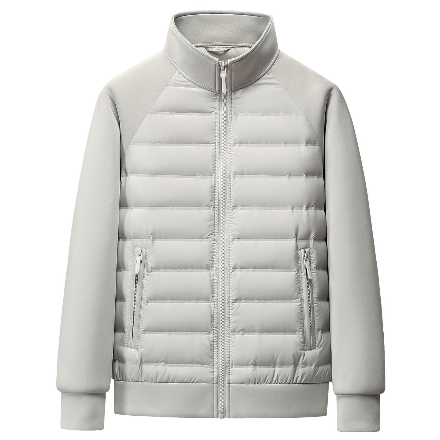 Short Stitching Down Jacket Men's Lightweight Warm Stand Collar