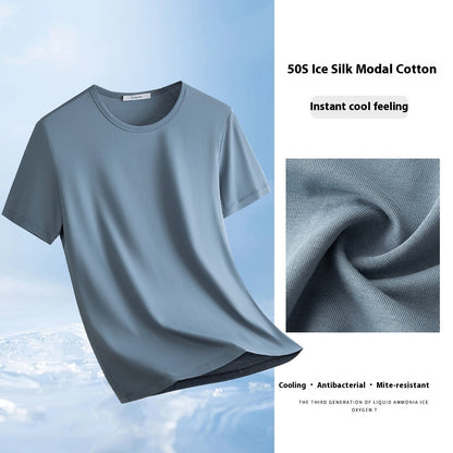 Ice Silk New Upgrade Modal Short-sleeved T-shirt Men