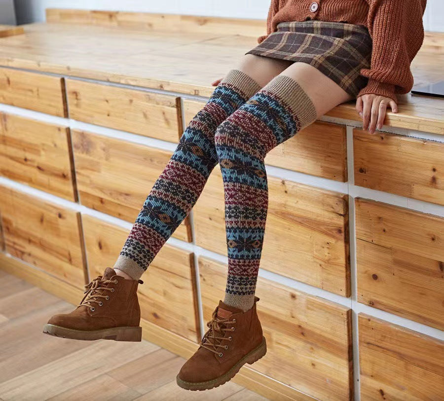 Autumn And Winter Angora Wool Knee Socks Women