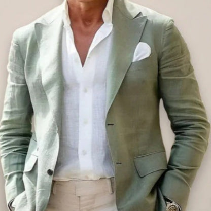 Business Casual Printed Double Button Suit Jacket