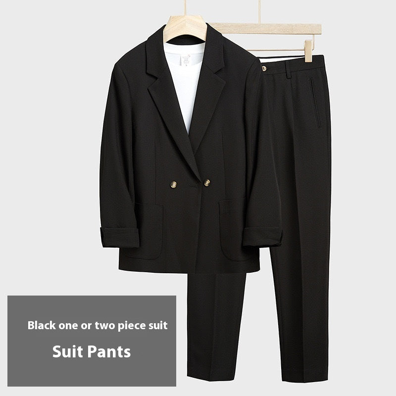 Japanese Style Draped Casual Suit for Men, Loose Fit
