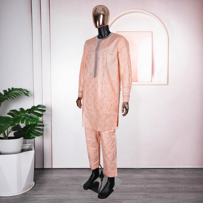 Men's Casual Banquet Robe Three-piece Set