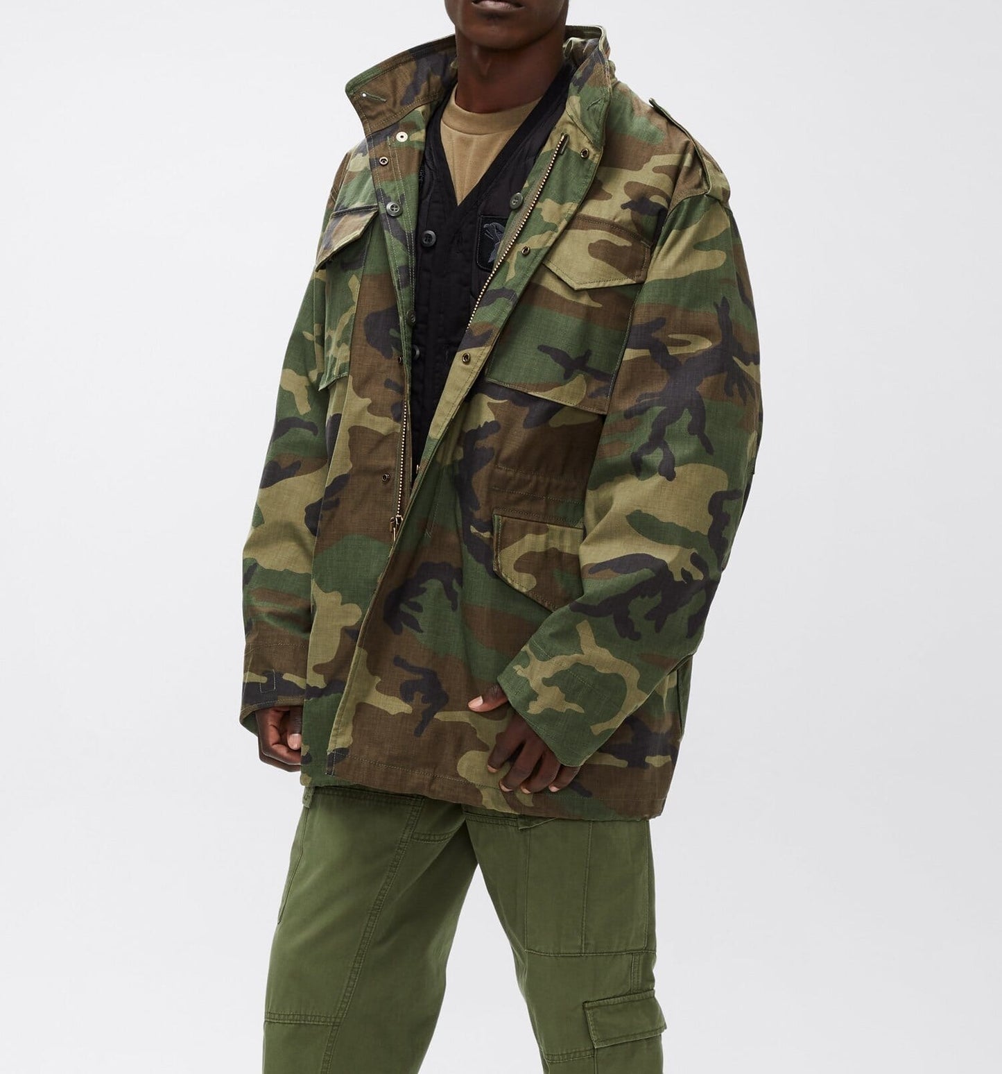 Mid-length Wear-resistant Warm Shell Jacket