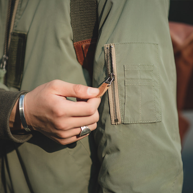 Army Green Winter Thickened Baseball Cotton-padded Jacket