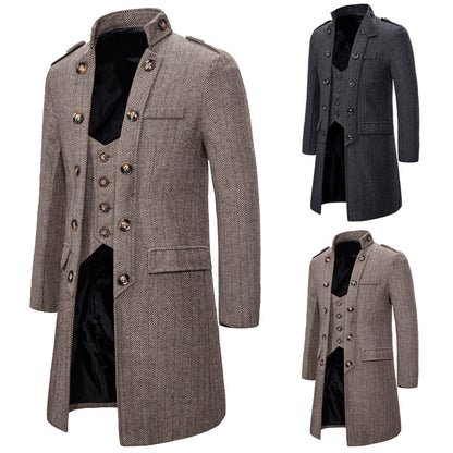 Men's Herringbone overcoat, medium European size.