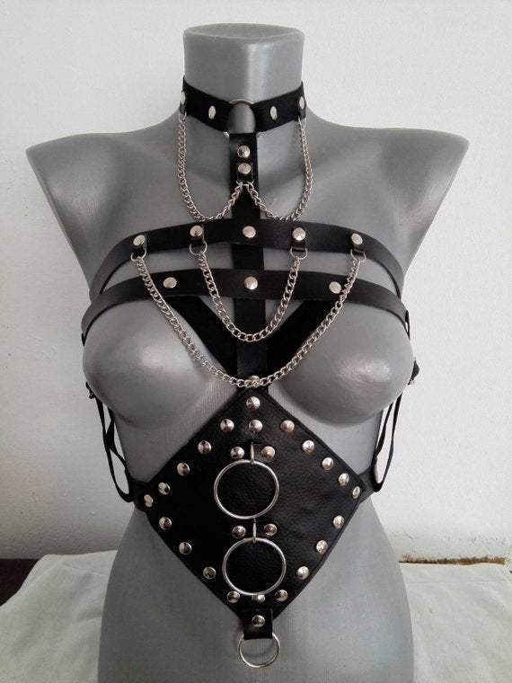Accessories for women's full leather dance costumes