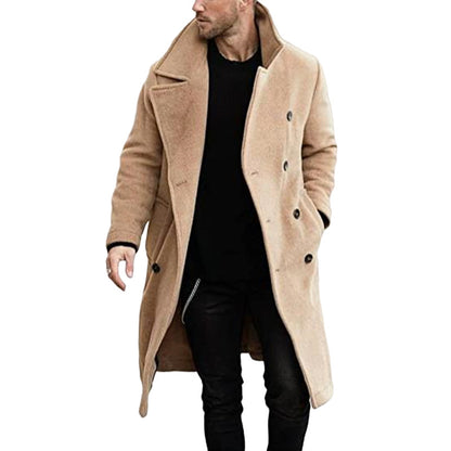 Men's Woolen Coat Thickened Coat