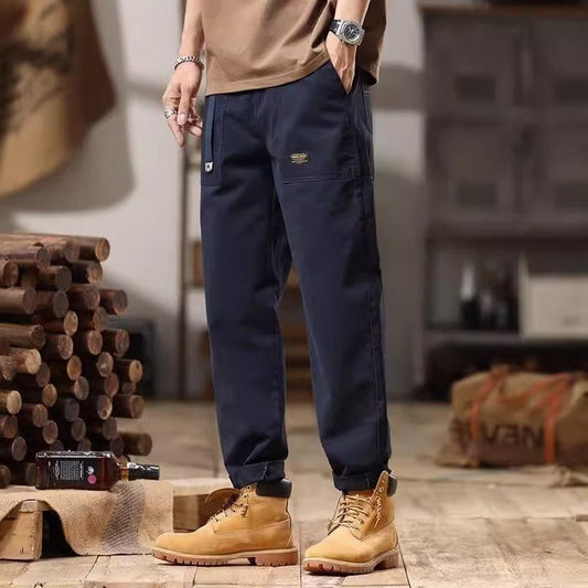 Men's Autumn Straight High Waist Overalls