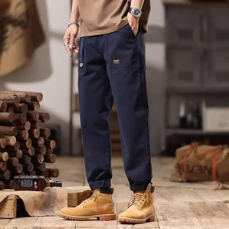 Men's Autumn Straight High Waist Overalls