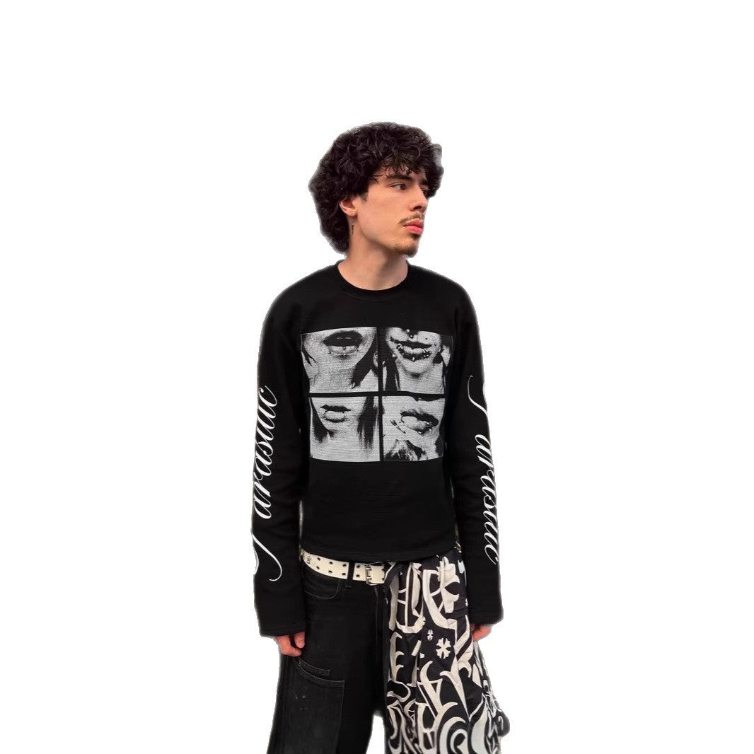 Dark Style Street Punk Men's And Women's Long Sleeves Top