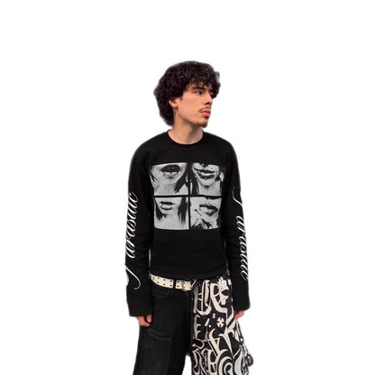 Dark Style Street Punk Men's And Women's Long Sleeves Top