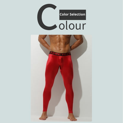 Men's ultra-thin high-waisted thermal pants