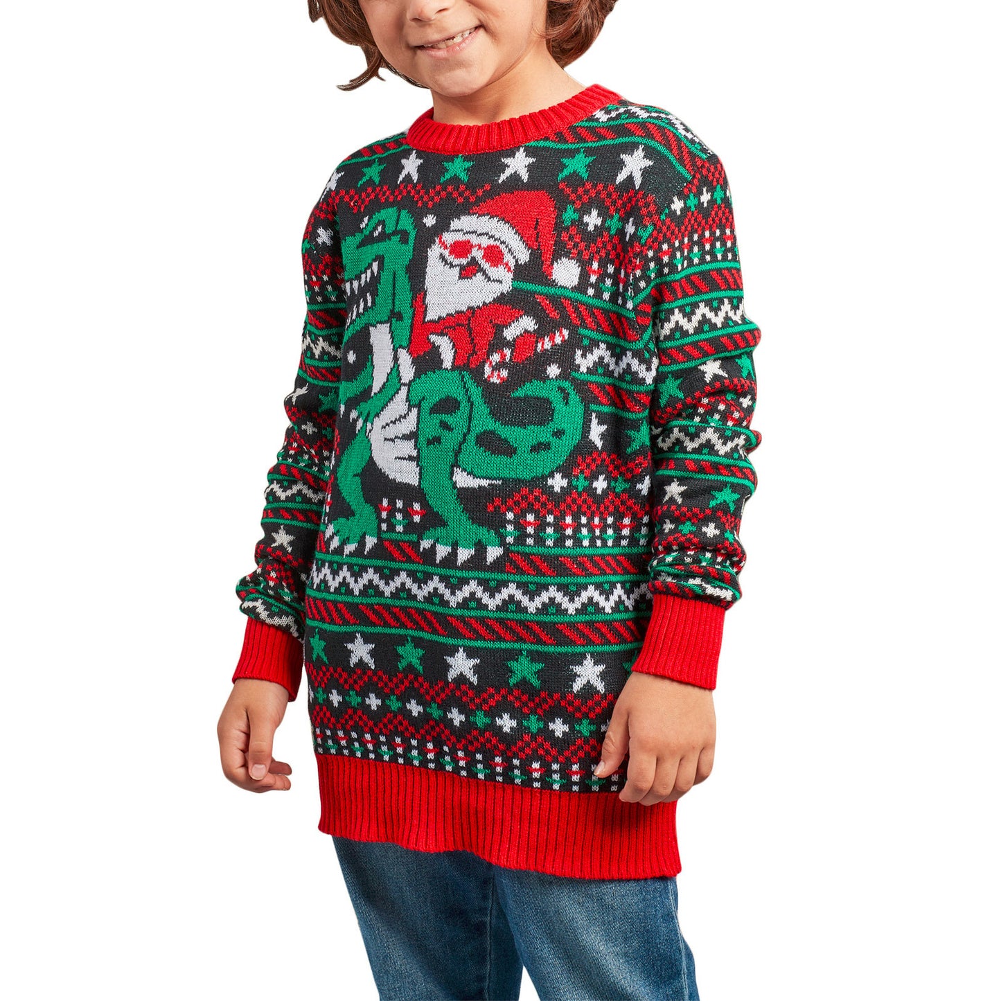 Autumn And Winter New Children's Christmas Clothing Elf Sweater Pullover Long Sleeve Sweater