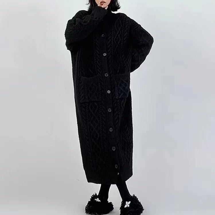 Women's Casual Knitted Cardigan Long-cut Coat Sweater