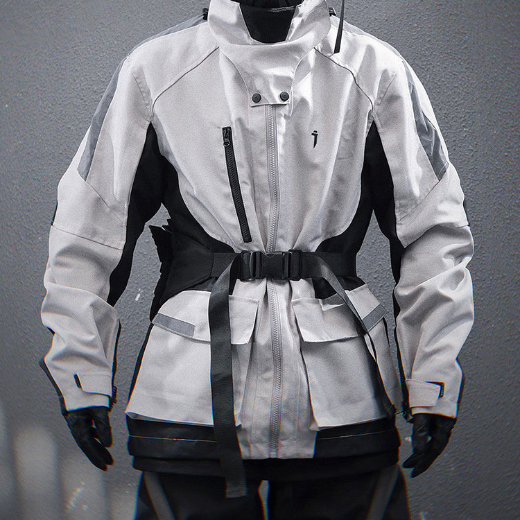 Outdoor Color Contrast Patchwork Loose Leisure Workwear Coat