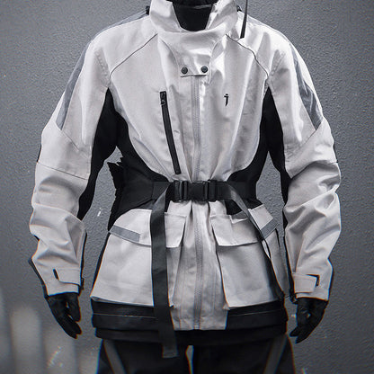 Outdoor Color Contrast Patchwork Loose Leisure Workwear Coat