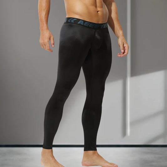 Men's ultra-thin high-waisted thermal pants
