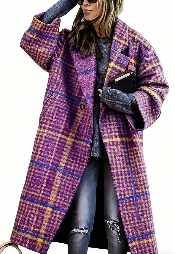 Lady's Multi-color Long-sleeved Coat