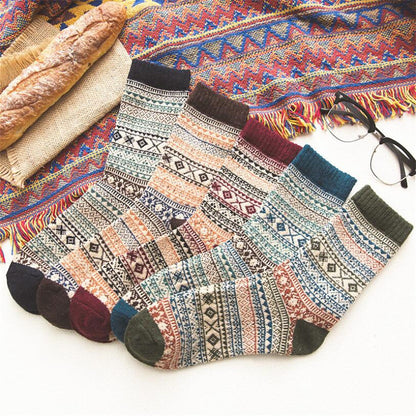 Winter Thick Warm Stripe Woolen Socks Casual Sock Business Socks