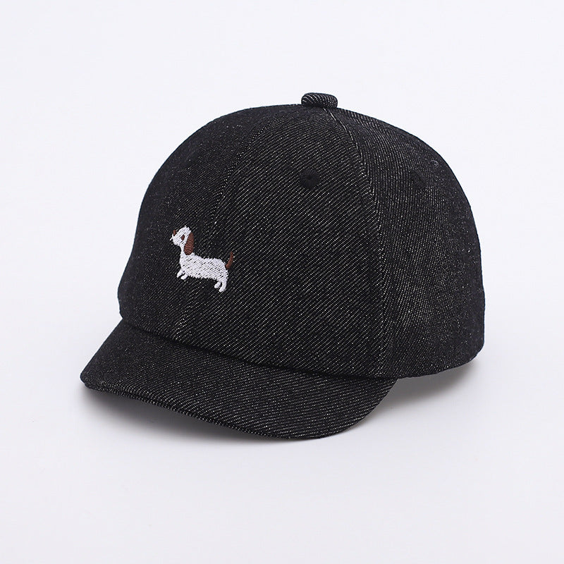 Babies' Spring And Summer Denim Puppy Cute Small-month Baseball Cap