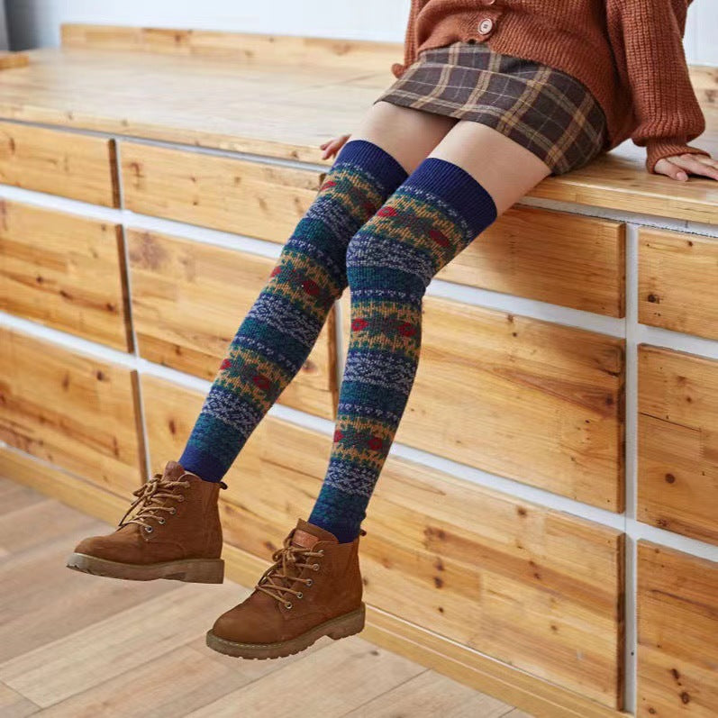 Autumn And Winter Angora Wool Knee Socks Women