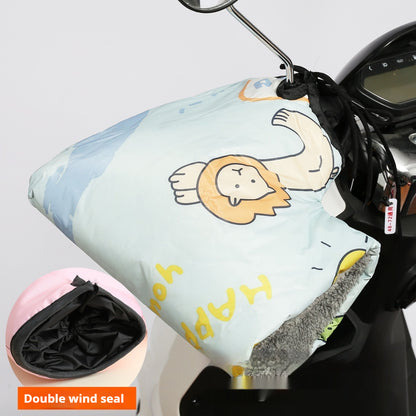 Winter Electric Motorcycle Handle Thickened Waterproof
