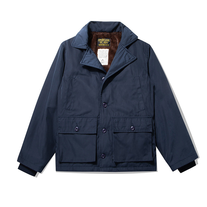 Men's extra-thick printed cotton jacket