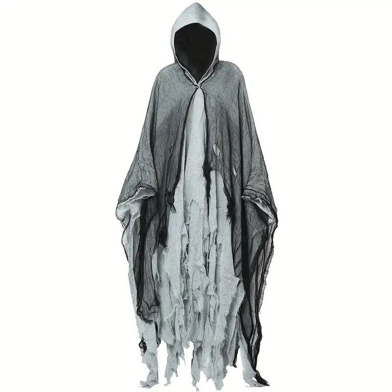 Halloween Witch Cloak, Skull Patterned Clothing, Death Costume, Props