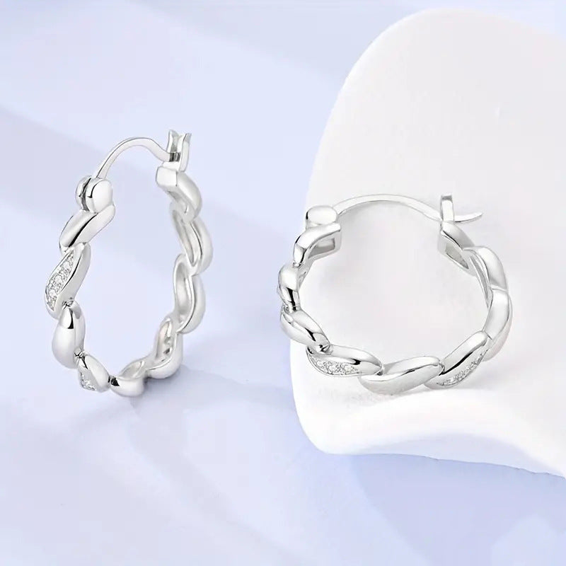 Affordable Luxury Style Fashion Zircon Shiny Geometric Earrings