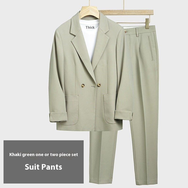 Japanese Style Draped Casual Suit for Men, Loose Fit