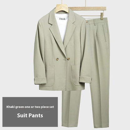 Japanese Style Draped Casual Suit for Men, Loose Fit