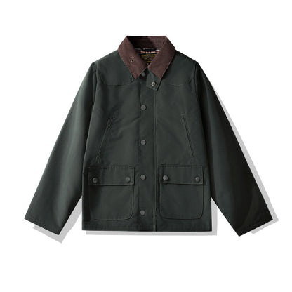 Oil Wax Jacket Quilted Trench Coat