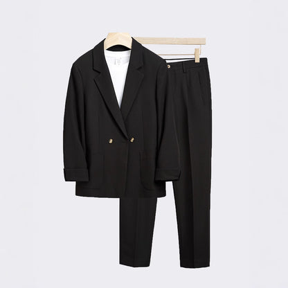 Japanese Style Draped Casual Suit for Men, Loose Fit