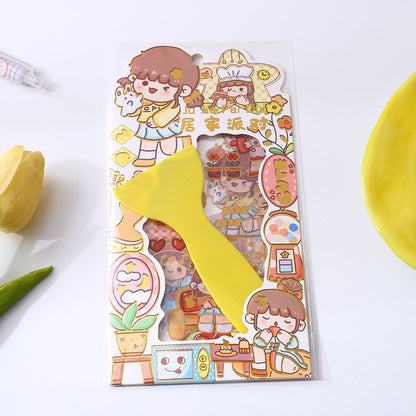 Transparent PET Handbook Material Decorative Stickers