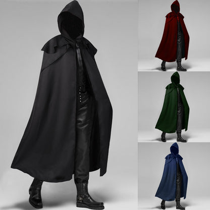 Gothic Men's Long Type Hooded Big Cloak