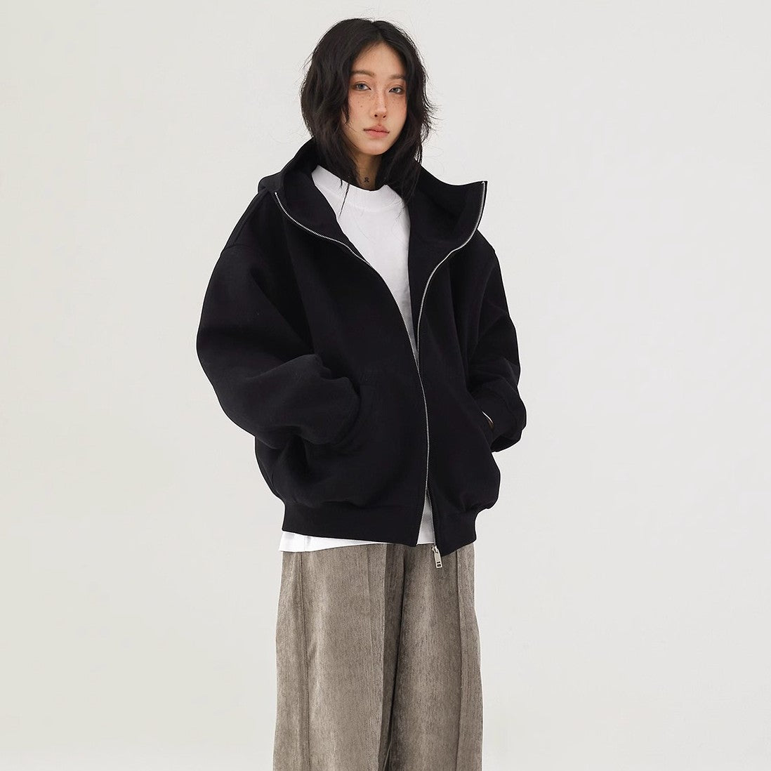 American-style Retro Street high-profile hooded sweater
