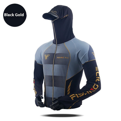 Fishing Suits Sun Protection Men's Summer Breathable Ice Silk Clothing Outdoor Sports Quick-drying
