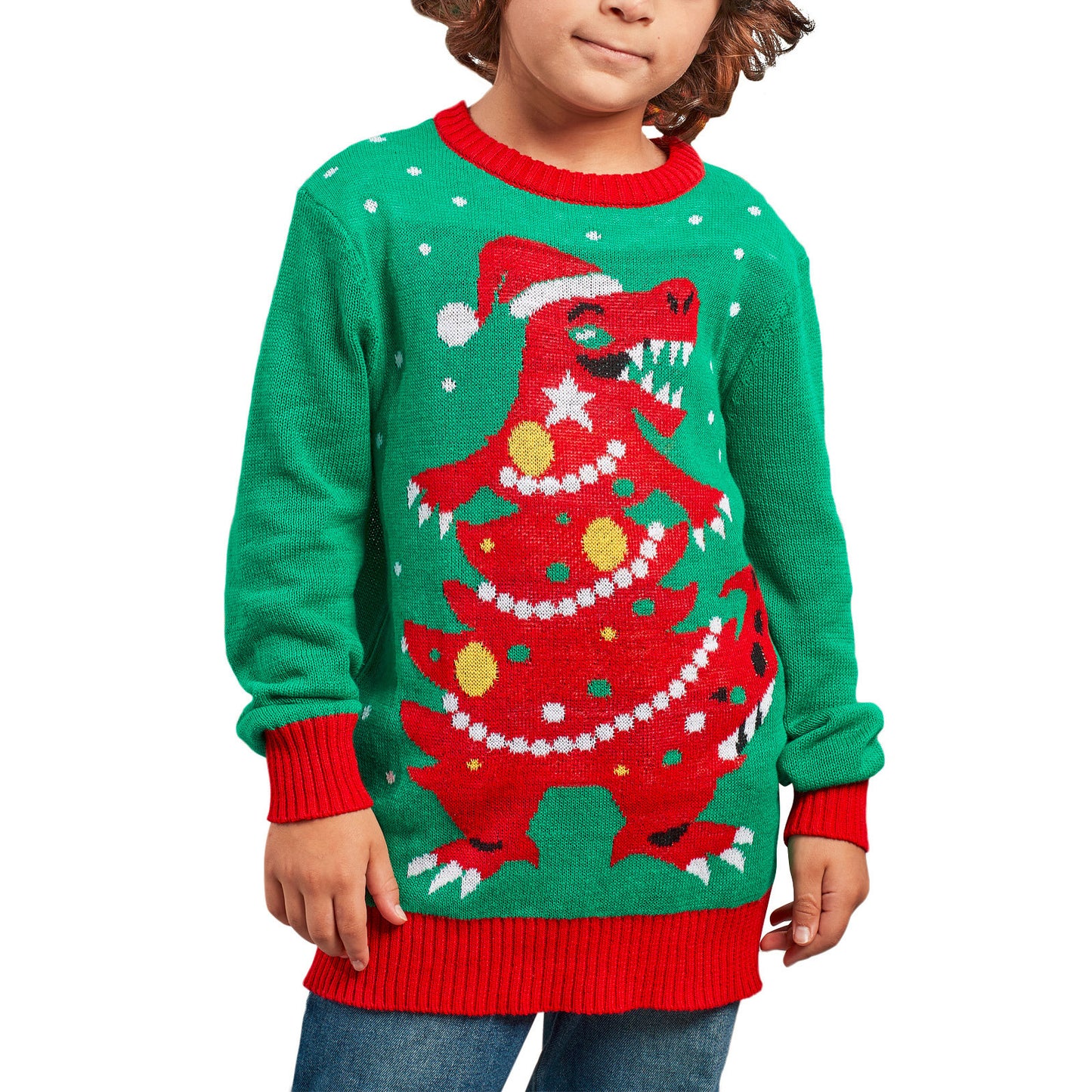 Autumn And Winter New Children's Christmas Clothing Elf Sweater Pullover Long Sleeve Sweater