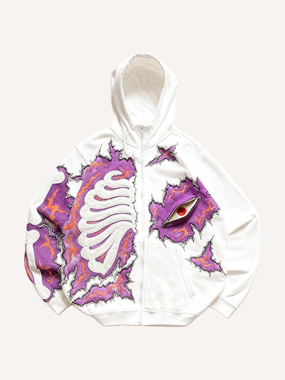 Fashion Casual Printed Polyester Sweater