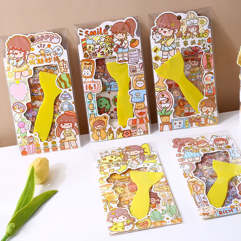 Transparent PET Handbook Material Decorative Stickers