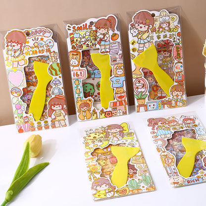 Transparent PET Handbook Material Decorative Stickers