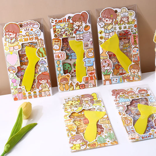 Transparent PET Handbook Material Decorative Stickers