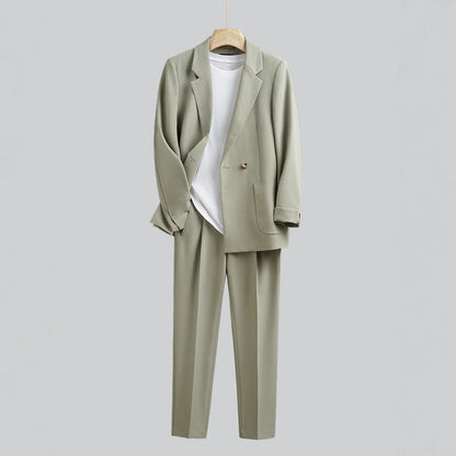 Japanese Style Draped Casual Suit for Men, Loose Fit