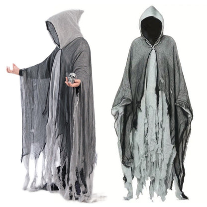 Halloween Witch Cloak, Skull Patterned Clothing, Death Costume, Props