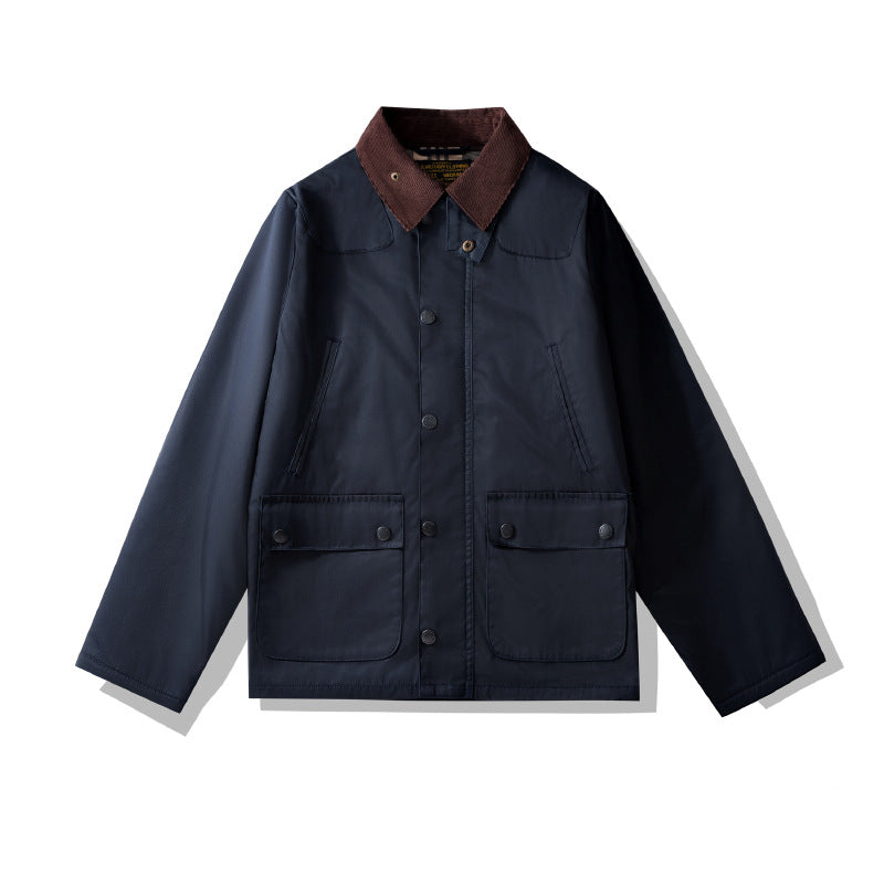 Oil Wax Jacket Quilted Trench Coat